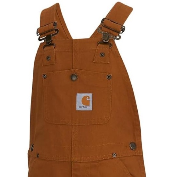 NWT Carhartt Brown CM8603 Loose Fit Canvas Bib Overalls - Picture 2 of 6